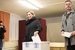Danuše Nerudová volí v prvním kole prezidentských voleb