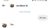 Ahoj Leo - Ne. Správce účtu zkontaktoval (ne)pravého argentinského fotbalistu Lionela Messiho ohledně přestupu do Líšně.