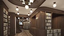 Dělníci vymění v knihkupectví Barvič a Novotný dřevěné podlahy i osvětlení. I po rekonstrukci ale zákazníci v prodejně najdou typický tmavý dýhový nábytek.