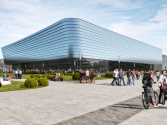 První návrh vizualizace pavilonu D. Nyní se zpracovává koncept ve spolupráci s památkáři a výsledná podoba fasády pavilonu bude zřejmě odlišná.