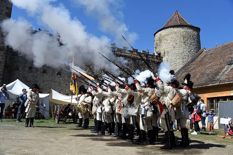 Bitva napoleonských armád o hrad Veveří.