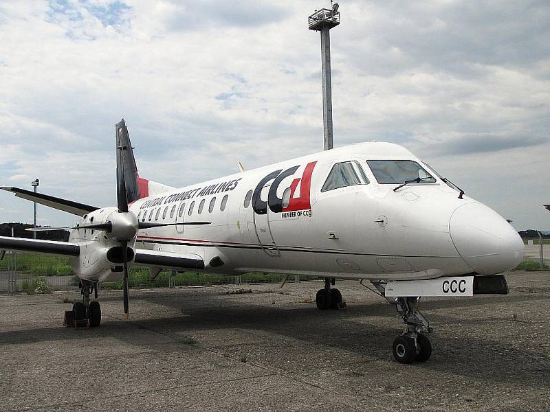 Letoun Saab 340, který létá na lince mezi Brnem a chorvatským Zadarem.