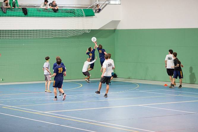 Loňské halové mistrovství České republiky v ultimate frisbee.