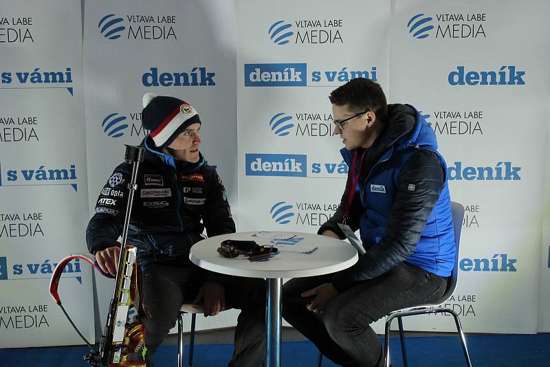 Brno 17.02.2018 - Olympijský festival v areálu brněnského výstaviště - beseda s biatlonovým reprezentantem a brněnským rodákem Ondřejem Hoškem.