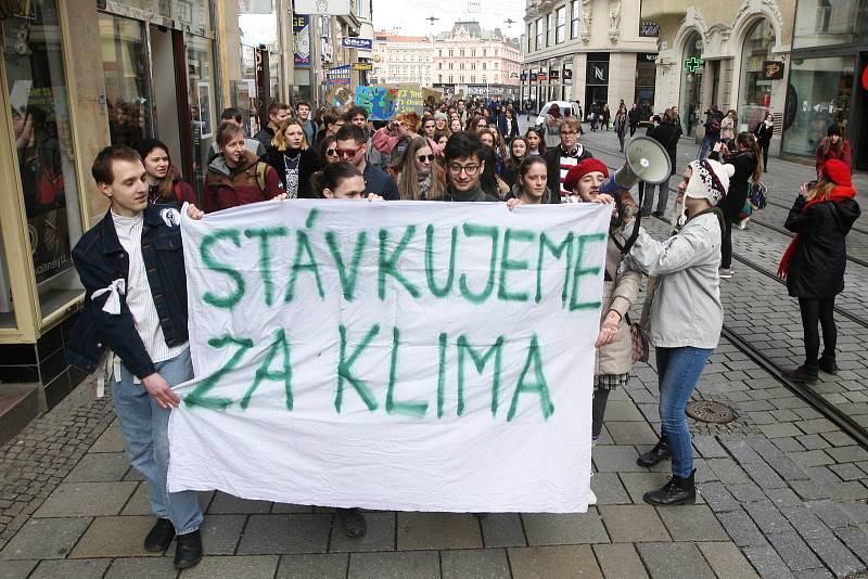 Stávka studentů za klima.