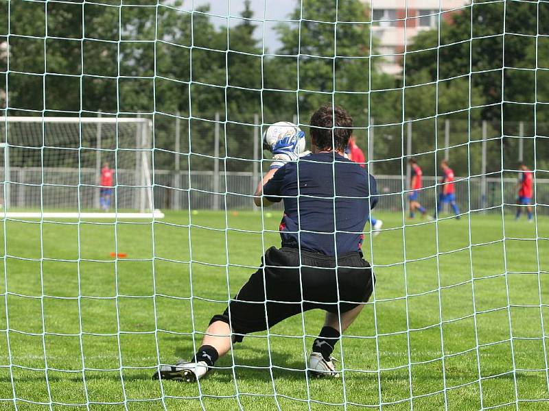 Trénink posil fotbalistů 1. FC Brno.