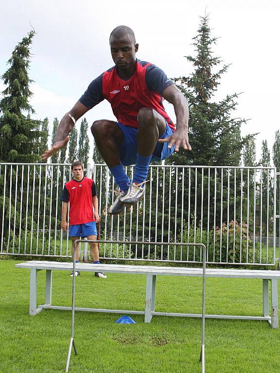 Trénink posil fotbalistů 1. FC Brno.