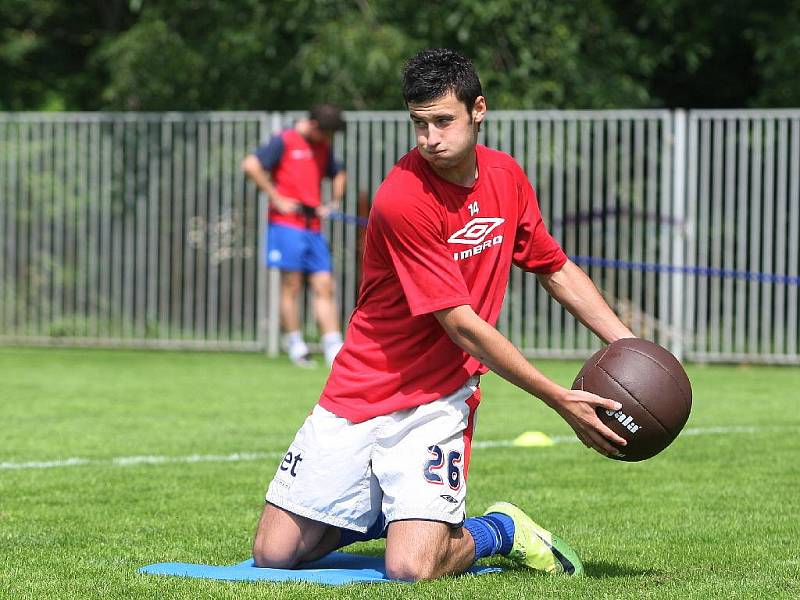 Trénink posil fotbalistů 1. FC Brno.