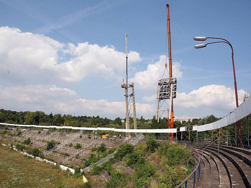 Fotbalový stadion za Lužánkami.