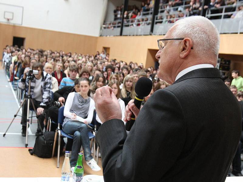 Prezident Václav Klaus v Brně.