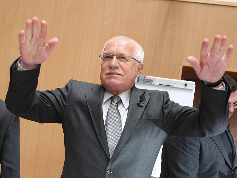 Prezident Václav Klaus v Brně.