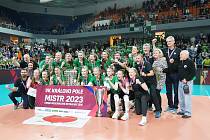 Královopolské volejbalistky získaly po šestnácti letech extraligový titul.