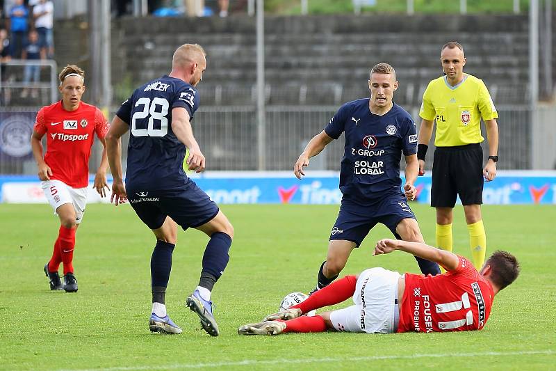 Fotbalisté Zbrojovky Brno remizovali v úvodním klání FORTUNA:LIGY se Slováckem 2:2. Foto: Petr Nečas