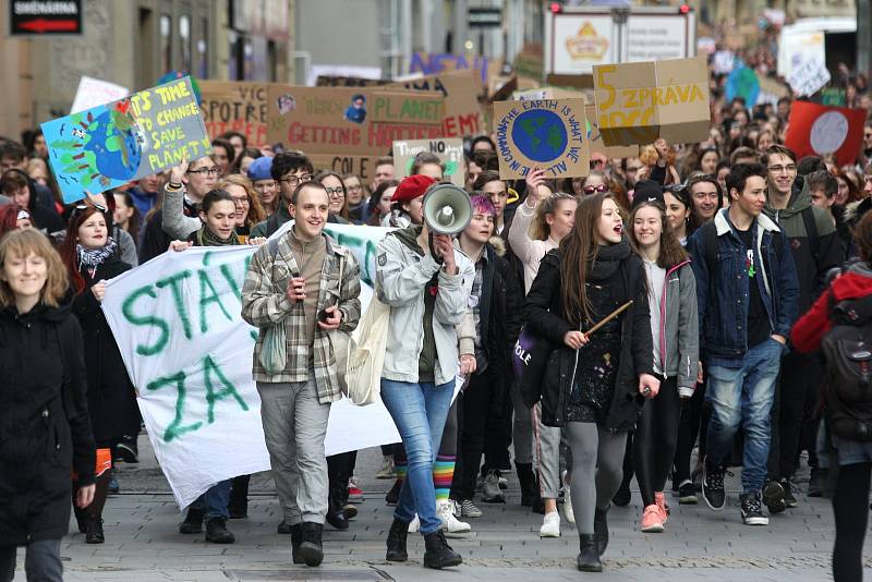 Stávka studentů za klima.