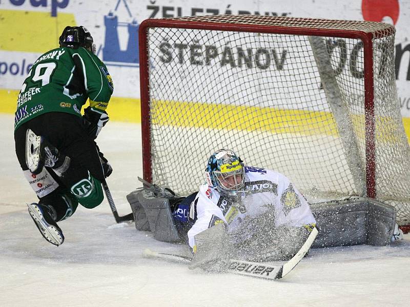 Hokejisté brněnské Komety v utkání s Mladou Boleslaví.