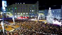 Vánoční náměstí Svobody v Brně.