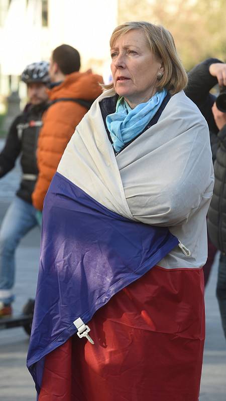 Demonstrace proti Andreji Babišovi v Brně.