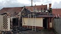 Požár rodinného domu v Sokolnicích