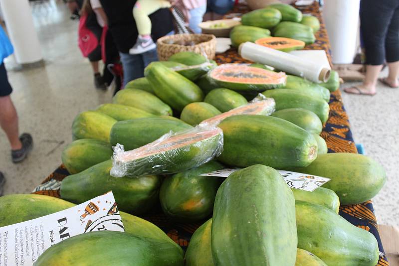 Dračí ovoce, červené banány nebo i jackfruit ochutnali v sobotu lidé v Tržnici Brno na Zelném trhu. Organizátoři akce ovoce přivezli přímo z Ugandy.