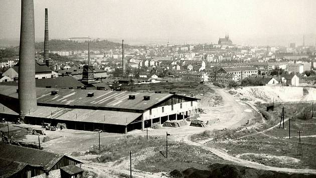 Bývalá Kohnova cihelna 1952. Foto: Archiv města Brna