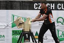 Timbersports v rámci veletrhu Techagro na brněnském výstavišti.