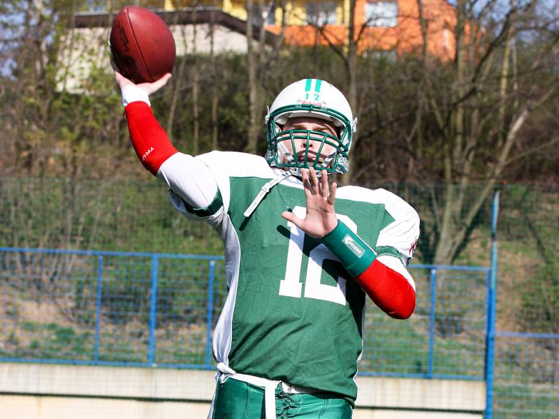 Quarterback Alligators Brno Tomáš Fortelný.