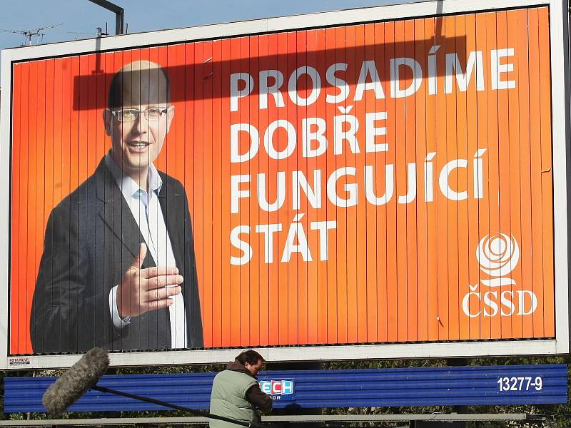 Předvolební billboard v Jihomoravském kraji.