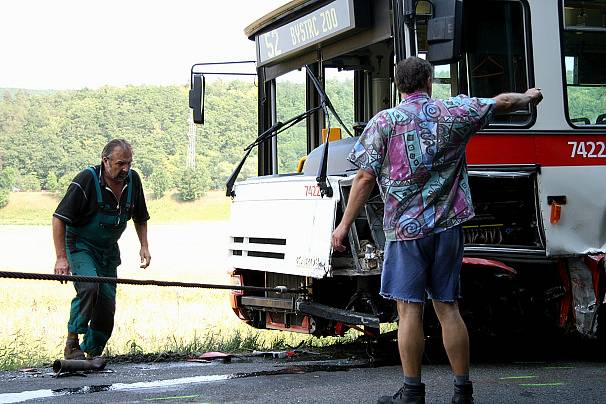 Nehoda autobusu brněnské MHD číslo v 52 na Kohoutovické