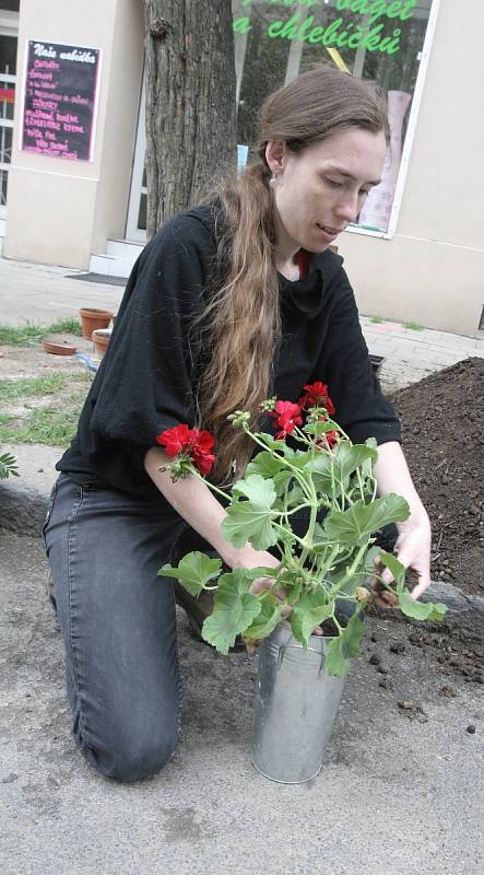 Brněnská Gorkého ulice ve středu odpoledne ožila. Lidé se totiž rozhodli, že ji zkrášlí. Uspořádali proto okrašlovací den. 