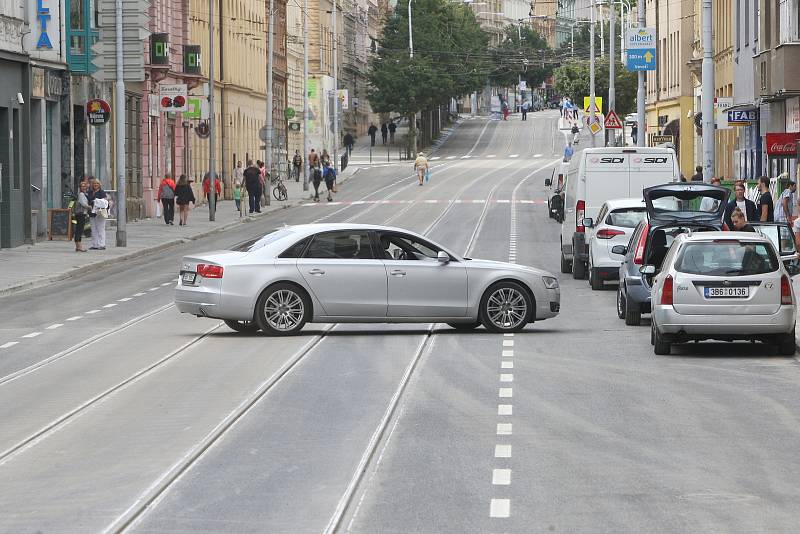 Otevření zrekonstruované části ulice Veveří.