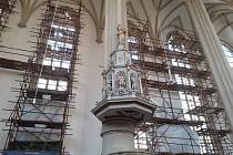 Opravy Kostela svatého Jakuba v Brně mají být hotové do konce roku 2023.