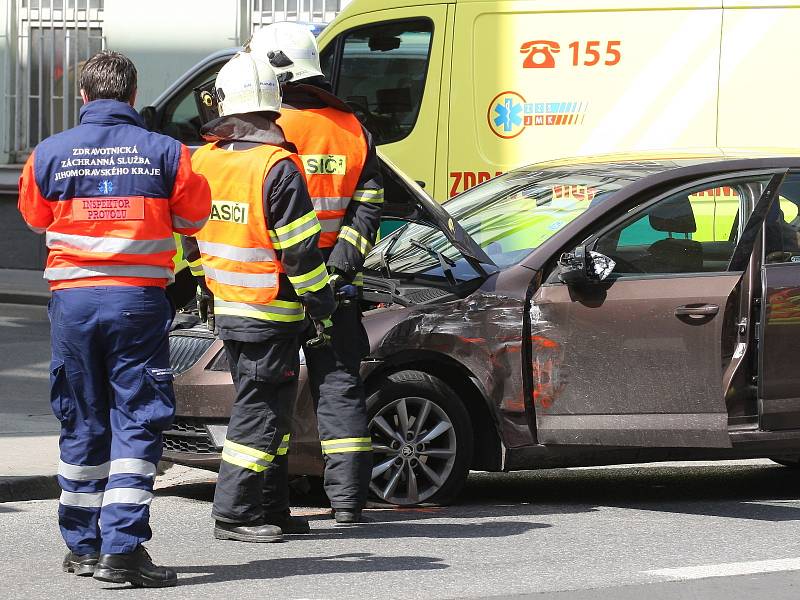 Nehoda v brněnské ulici Křížová.