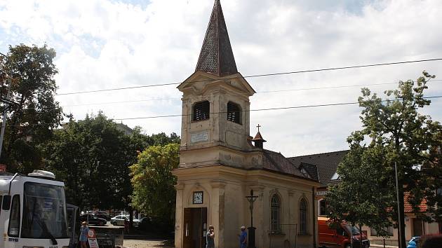 Oprava kaple na Burianově náměstí v Žabovřeskách.