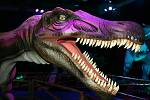 Až na dva z vystavených dinosaurů jsou všechny modely vyrobené z gumy pohyblivé a vydávají zvuky.