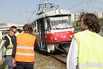 Havárie tramvají v brněnských Bohunicích.