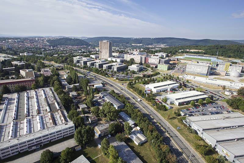 Historické snímky budovy A1 v Brně.