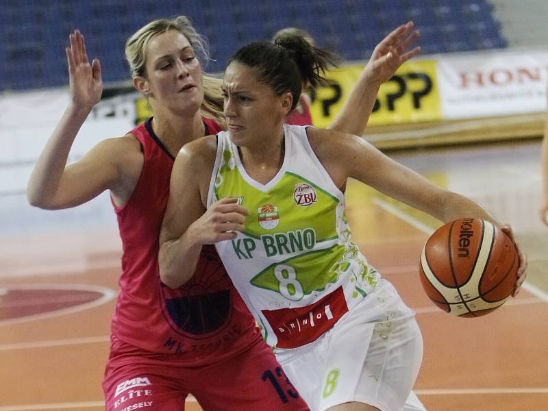 Nováček Ženské basketbalové ligy Technic Brno utržil ve svém prvním městském derby nepříjemný debakl na palubovce KP Brno.