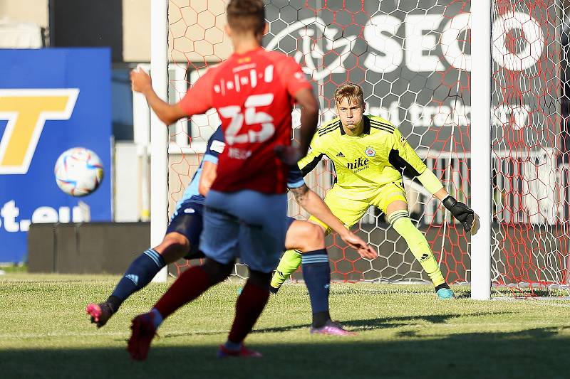 Zbrojovka Brno (v červeném) remizovala v přípravě se Slovanem Bratislava 2:2.