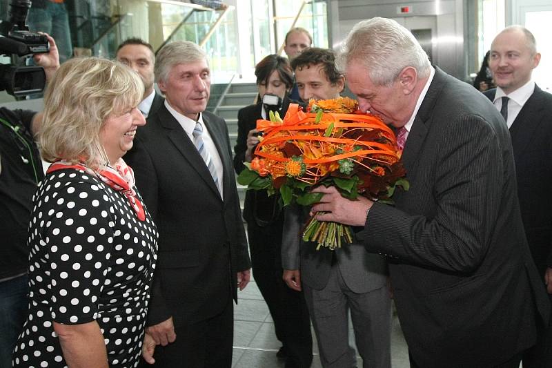 Prezident Miloš Zeman na podnikatelské fakultě VUT v Brně.