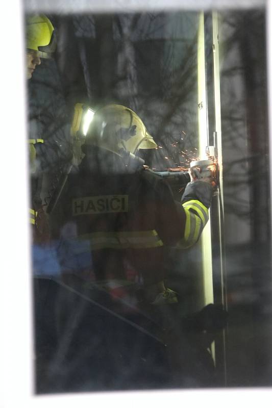 Zásah hasičů na Lesné.