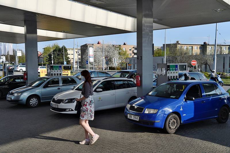 Brno 17.4.2020 - čerpací stanice ONO v Brně Slatině