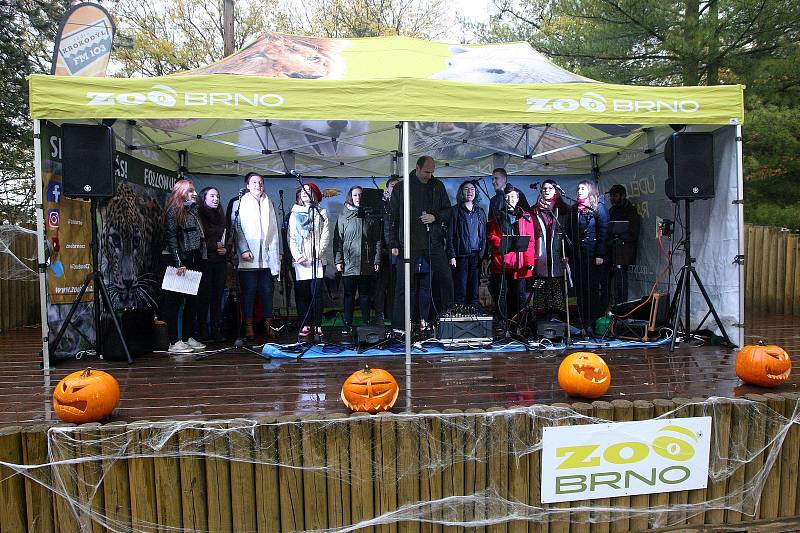 Necelá tisícovka lidí přišla v sobotu oslavit Halloween do brněnské zoo.