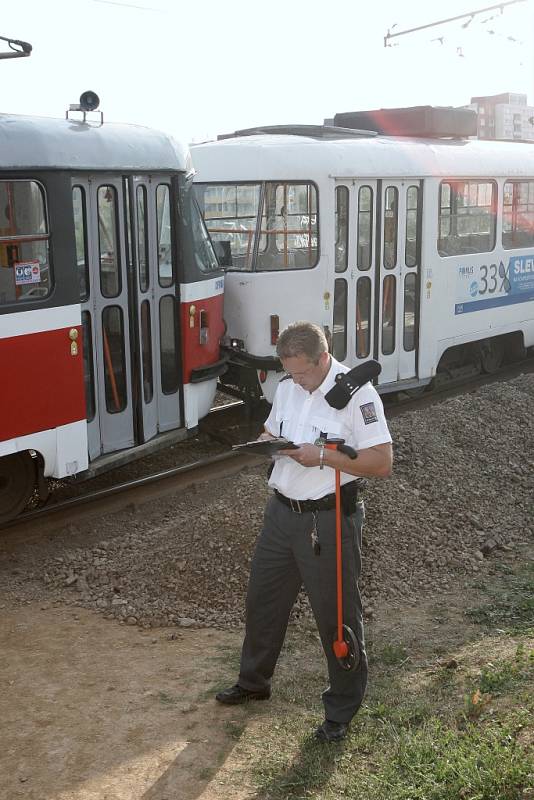 Srážka dvou tramvají v Bystrci.