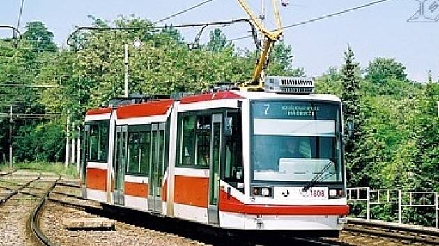 Tramvaj Anitra, kterou používá Dopravní podnik města Brna.