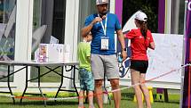 Rodiny s dětmi si přišly vyzkoušet olympijské sporty na Olympijský festival do areálu SKP Kometa v Brně.