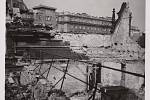 Následky sovětského bombardování Brna v dubnu 1945.