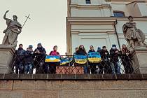 V neděli 27.února. se na Dominikánském náměstí v Brně konala akce na podporu Ukrajiny.