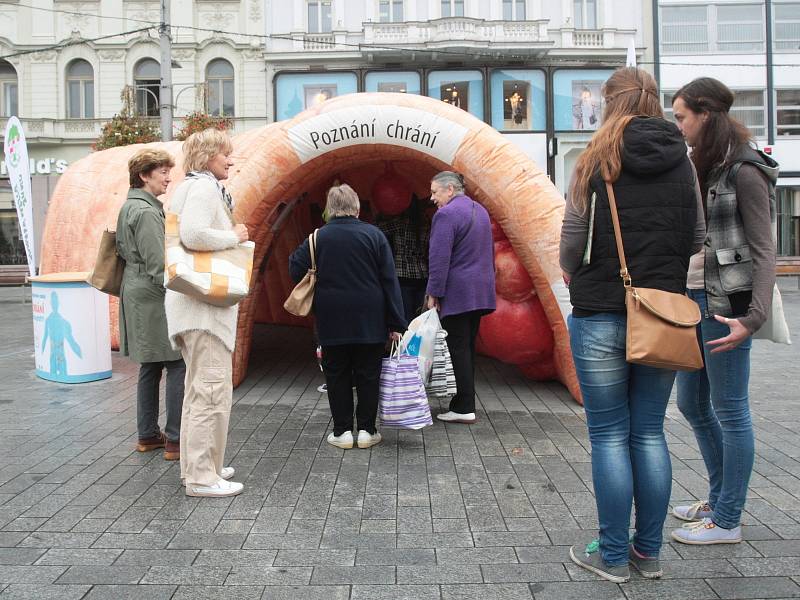 Akce Střevotour v centru Brna ukázala zájemcům, jak vypadají onemocnění tlustého střeva.