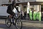 Cyklista v centru Brna. Ilustrační foto