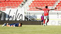 Zbrojovka Brno (v červeném) remizovala v přípravě se Slovanem Bratislava 2:2.